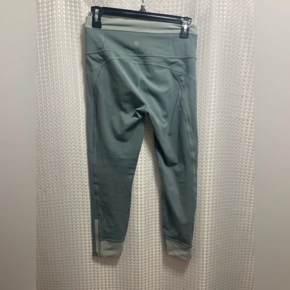 Athleta Rainier Evolve 7/8 Tight Leggings Women’s Small Blue Gray Zipper Pocket - Picture 6 of 9